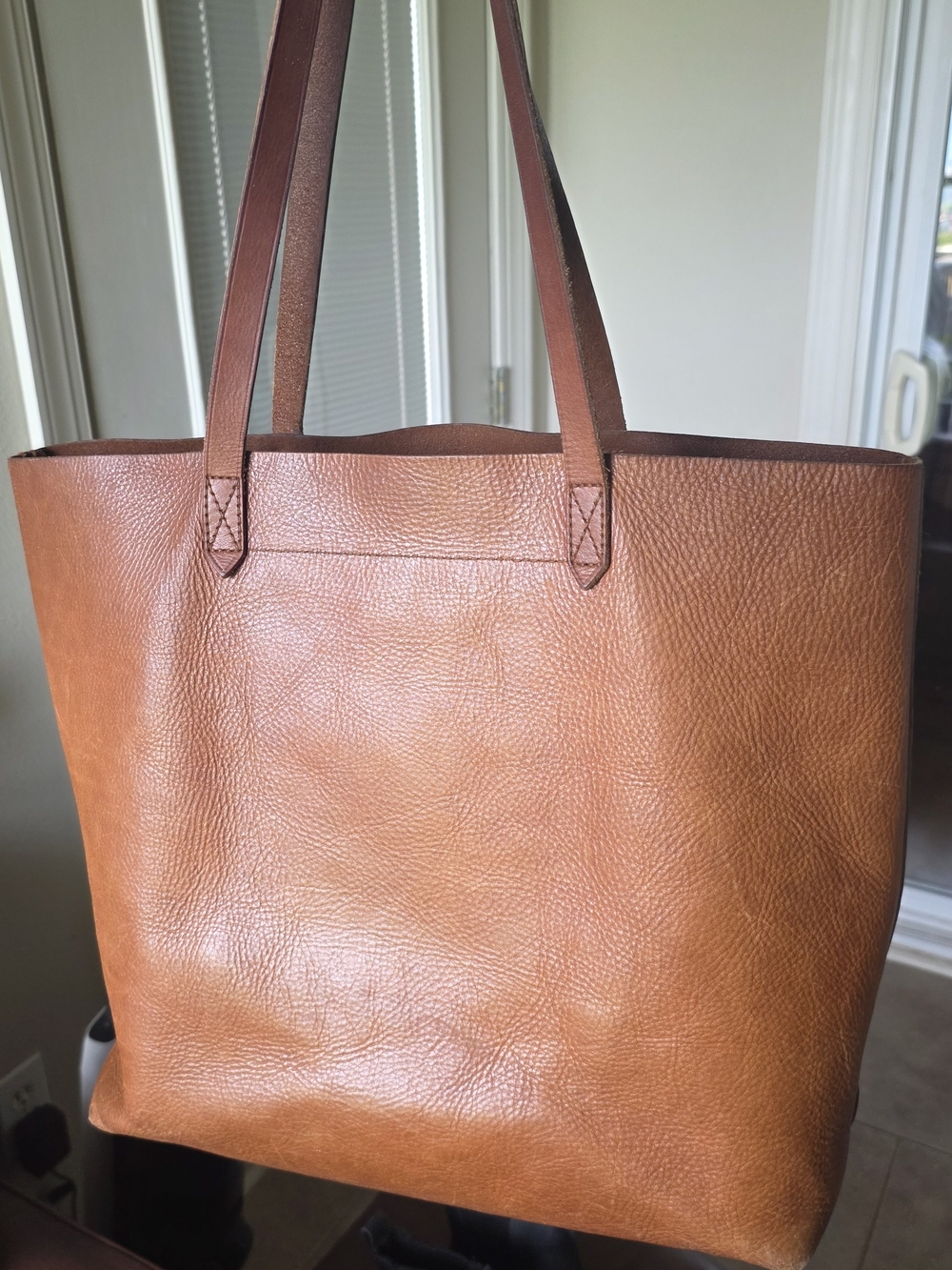 Madewell Large Transport Tote Classic Leather Tote Bag